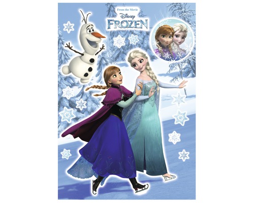 Disney Frost väggdekal med motiv av Anna, Elsa och Olof