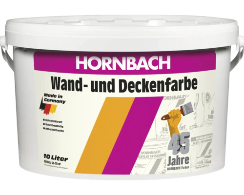 Vägg & takfärg HORNBACH 45 år matt vit 10L Vägg & takfärg HORNBACH 45 år matt vit 10L