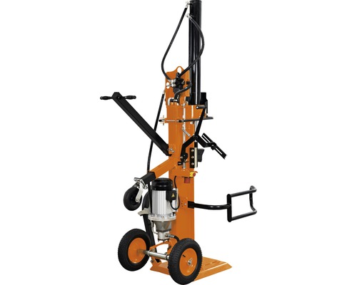 Stående vedklyv med hjul för transport