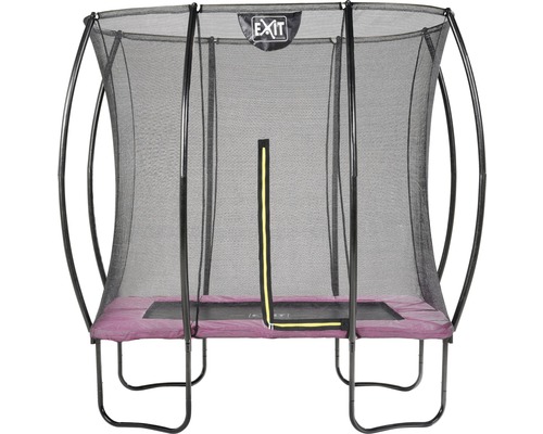 Rektangulär studsmatta för trädgården med säkerhetsnät