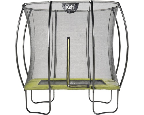 Rektangulär trädgårdstrampolin med säkerhetsnät