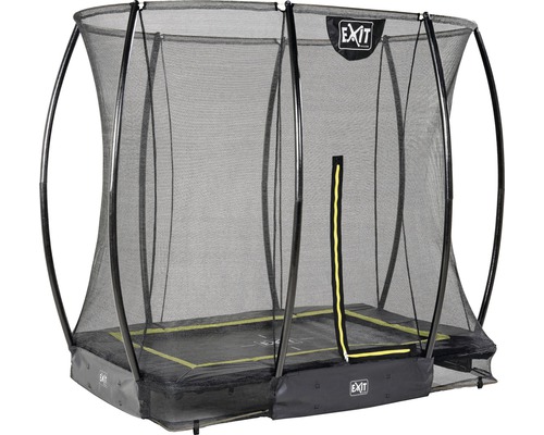 Rektangulär studsmatta med säkerhetsnät