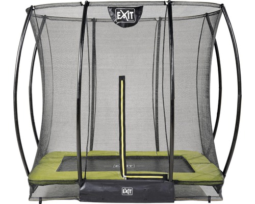 Rektangulär trädgårdstrampolin med säkerhetsnät