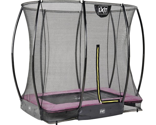 Rektangulär trädgårdstrampolin med säkerhetsnät