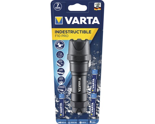 Varta Indestructible F10 Pro LED ficklampa med batterier