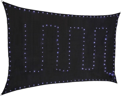 Solsegel HDPE Fyrkant 200x300cm med LED