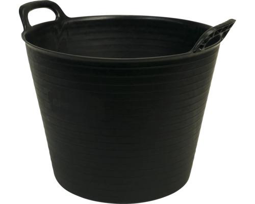 Svart murbruksbalja med två handtag