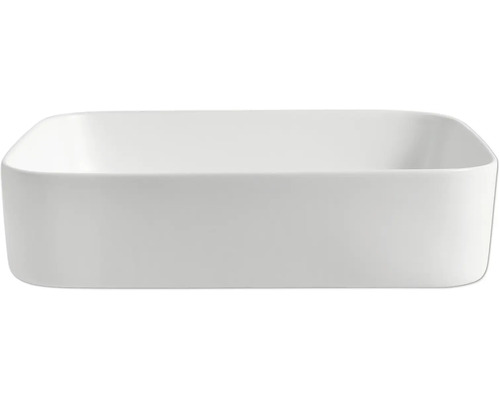 Tvättställ för bänkskiva i keramik, fyrkantig