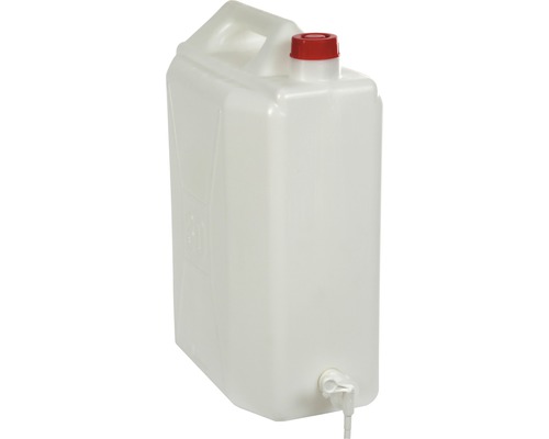 Vattendunk i plast med tappkran och handtag