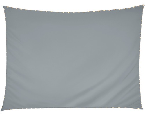 Grå rektangulär solsegel med belysning