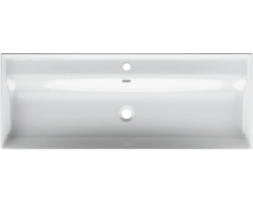 Rektangulärt tvättställ av keramik, ovanifrån