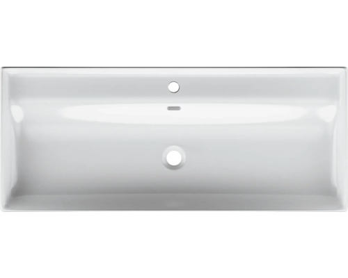 Rektangulärt badkar i sanitetsakryl med överfyllnadsskydd och avloppsarmatur