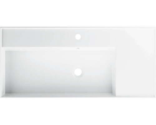 Tvättställsskiva med tvättställ och kranhål