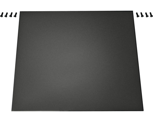 Fyrkantig stålplatta med skruvar