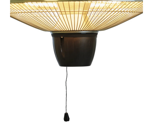 Takstrålvärmare med dragströmbrytare för inomhusbruk