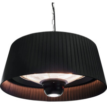 Hängande terrassvärmare med lampskärm och kedjeupphängning