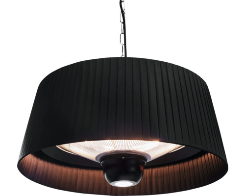 Hängande terrassvärmare med lampskärm och kedjeupphängning