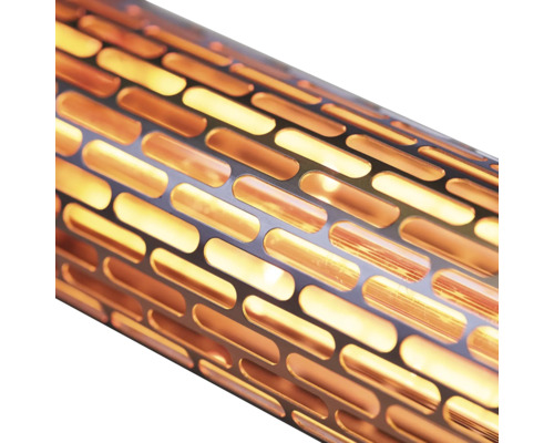 Detaljvy av en värmare med skyddsgaller