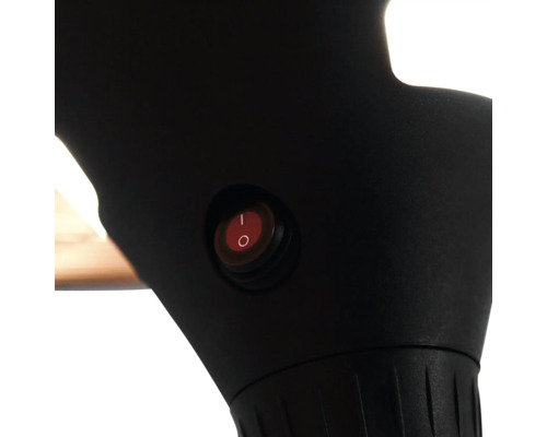 En rund strömbrytare på en enhet