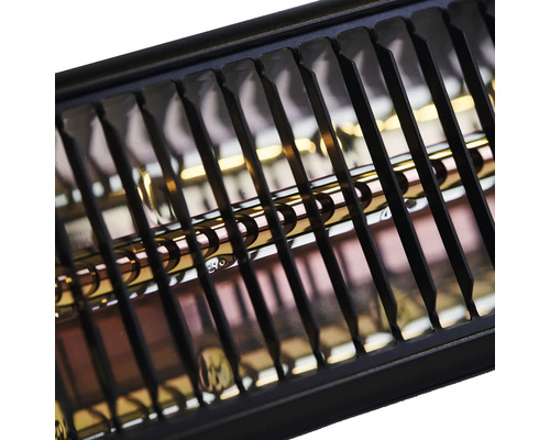 Närbild av en infravärmare med värmeelement