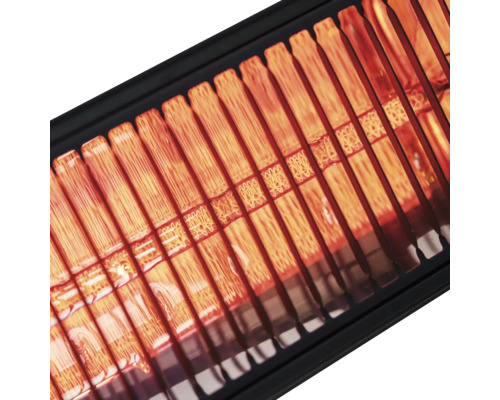 Närbild av värmeelementen på en värmelampa