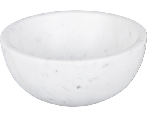 Bänktvättställ Differnz Ruz 25x25cm marmor vitt blankt med beläggning 36.102.07