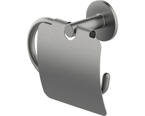 Toalettpappershållare LENZ Sivo med lock grafit gun metal matt 4213752