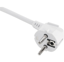 Vit skyddskontakt med kabel
