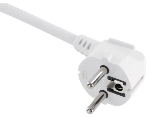 Vit skyddskontakt med kabel