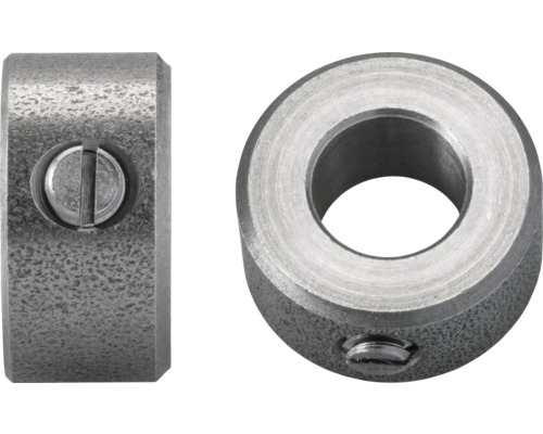 Stoppring DRESSELHAUS form A DIN 705, 6 mm med stoppskruv DIN 553 Två metallaxelringar med ställskruvar