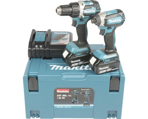 Verktygspaket MAKITA DLX2189TJ 18V 2 maskiner med 2 st 5 0Ah batterier snabbladdare i MAKPAC kop pa HORNBACH