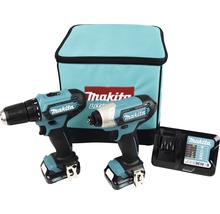 Verktygspaket MAKITA CLX224A 12V 2 maskiner med 2 st 2,0Ah batterier+laddare i MAKPAC-thumb-1