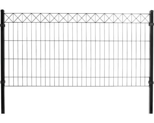 Panelstängselset HORTUS X-dekoration 4 moduler svart