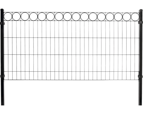 Panelstängsel HORTUS O-dekoration 100x200cm svart