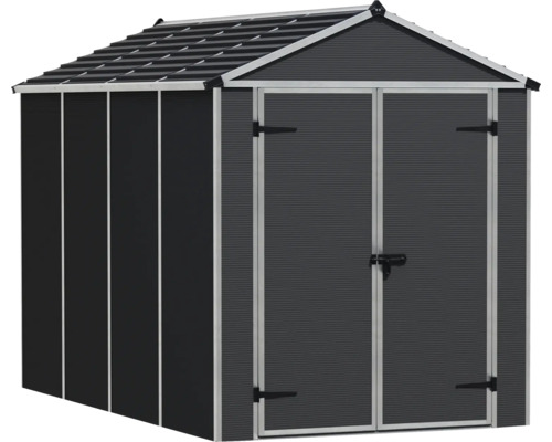 Trädgårdsbod med dubbeldörr