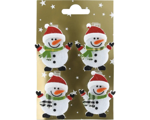 Clip Snögubbe 4-pack filt 5cm