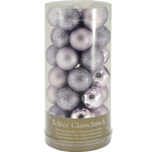 Set julgranskulor i glas