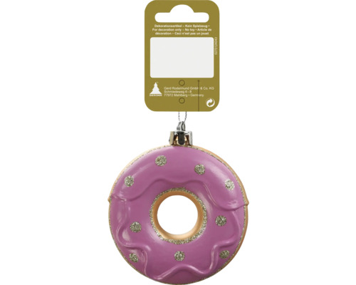 Hänge Donut rosa Ø8cm