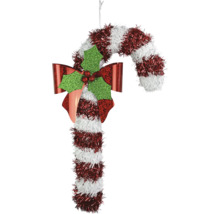 Dekorativ polkagrishänge med rosett till jul