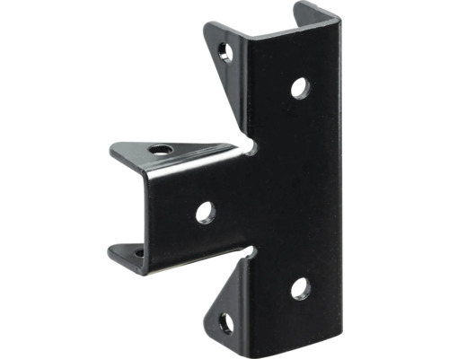 Svart vinkelkontakt med flera hål för montering