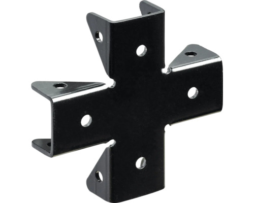 Träfäste i korsform med fästhål