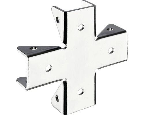 Korskoppling av metall med skruvhål