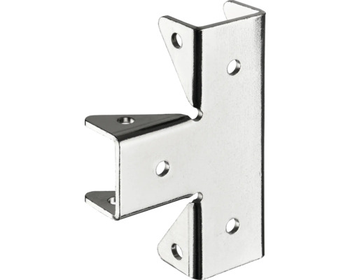 Hörnförband för träkonstruktioner av metall med fästhål