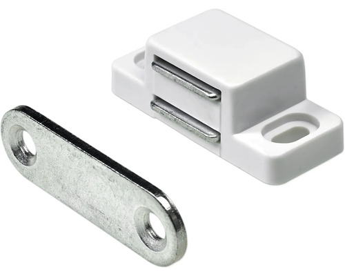 Magnetlås HETTICH 35x15x13mm 2kg förzinkat vit 10-pack Vit möbelmagnet med motstycke