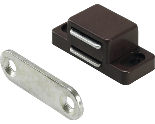 Magnetlås HETTICH 36,5x15x13mm 2kg förzinkat brun 10-pack Möbelmagnet med motstycke av metall