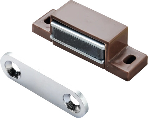 Magnetlås HETTICH 45x14x15mm 5kg förzinkat brun 10-pack Magnetlås med motstycke för möbelmontering
