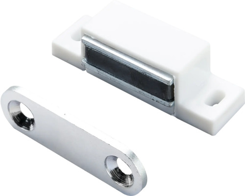 Magnetlås HETTICH 45x14x15mm 5kg förzinkat vit 10-pack Magnetlås med motplatta