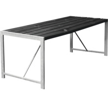 Trädgårdsbord med träskiva och metallram