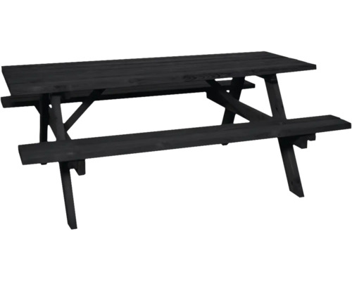 Picknickbord HORTUS svart 177x155x70cm