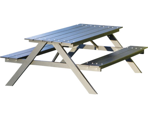 Barnpicknickbord HORTUS A-modell svart nonwood aluminiumram